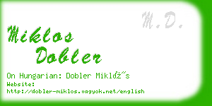 miklos dobler business card